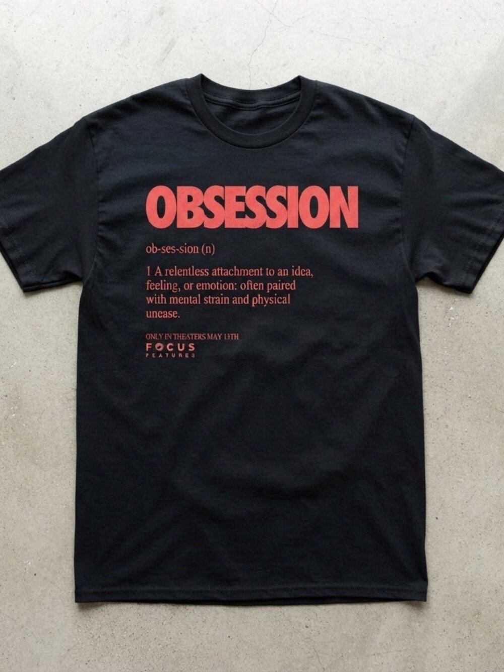 Obsession Movie Promo Shirt Focus Features Comfort Colors Tee New
